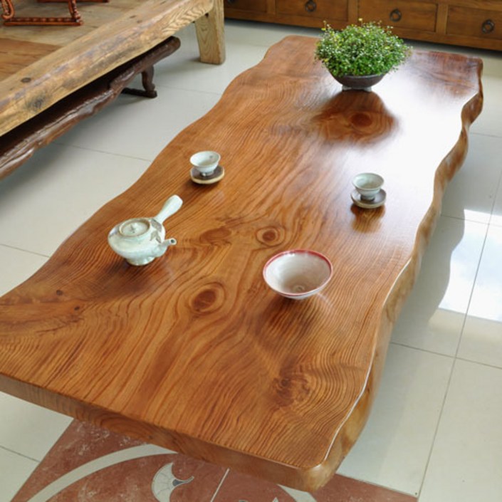 고목향  대들보 통판좌탁 1200 거실테이블 원목가구 소파테이블 좌식탁자 식탁 밥상 다과상 공부상 원목좌탁 테이블 통나무 원목 편안한거실 통판가구 국내제작 공장직영