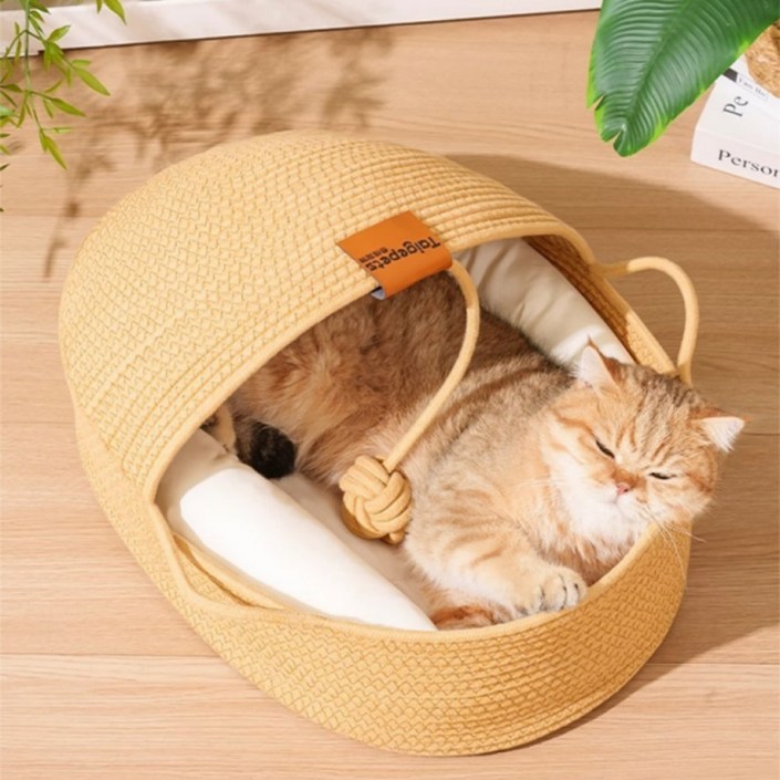 제너텍 바구니 고양이 숨숨집 고양이 하우스 사계절 겸용