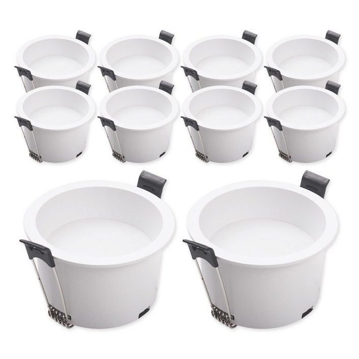 라인조명 LED 샤인 3인치 움푹 다운라이트 확산형 15w 전구주백, 10개, 전구색