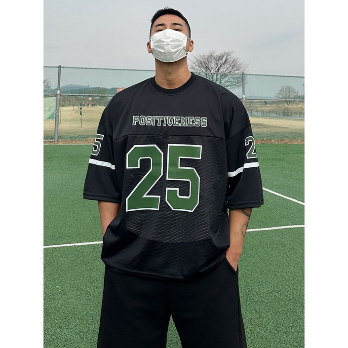 볼록코어 럭비 져지 반팔 오버핏 반팔 메쉬 져지 남녀공용 럭비티 3color 루즈핏 유니폼