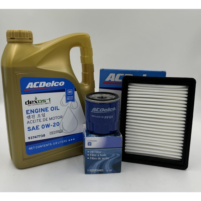 GM 쉐보레 순정 더뉴넥스트 스파크 엔진오일교환 세트  7738  8310  3483, 1개, 3.8L