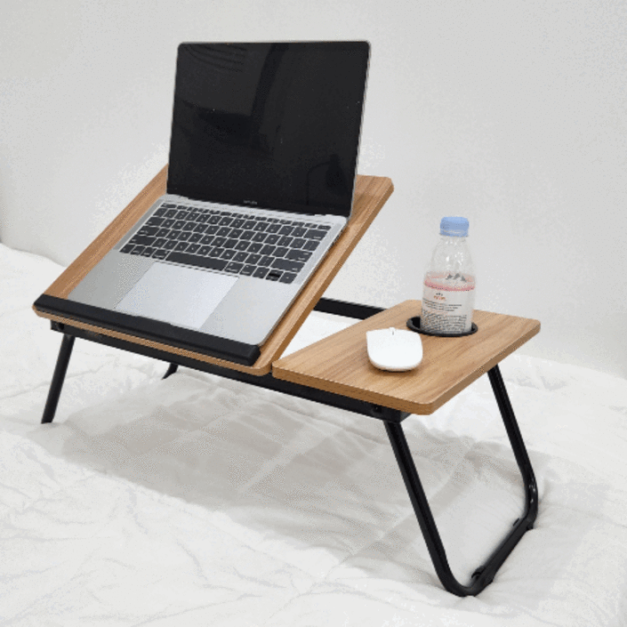 메디퓨어 베드테이블 침대 노트북 각도조절 테이블 좌식책상, 우드 20221116