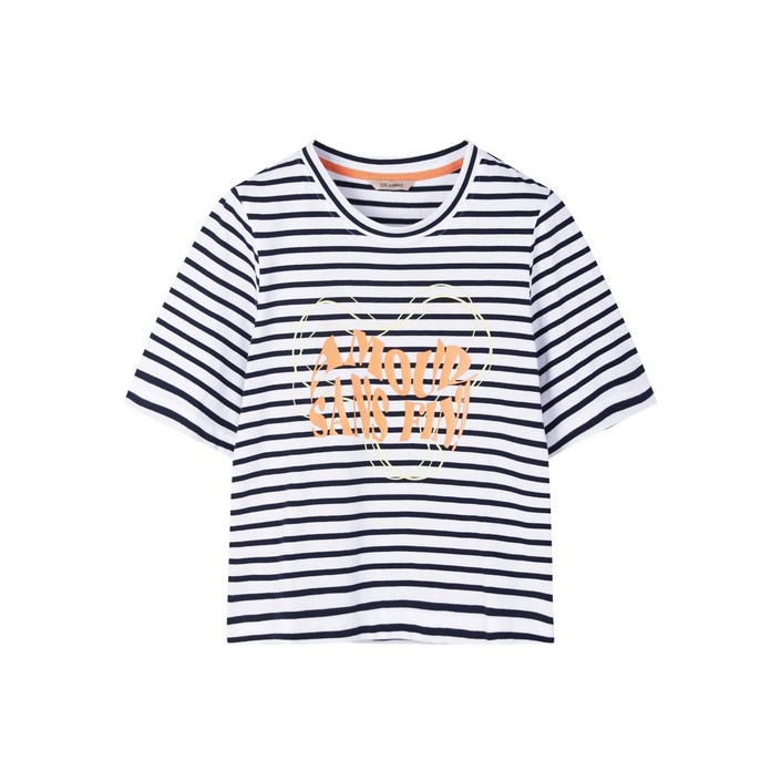 씨씨콜렉트 중계점 레터링 포인트 스트라이프 반팔 티셔츠 E242PSM135 씨씨콜렉트 중계점 레터링 포인트 스트라이프 반팔 티셔츠 E242PSM135