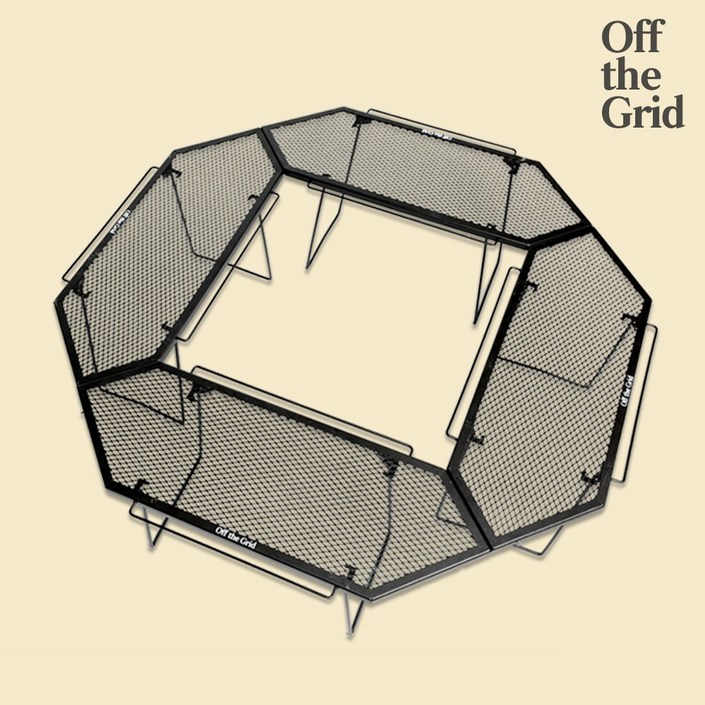 오프더그리드 아이언 헥사곤 메쉬 그릴 캠핑 화로대 테이블 2개 OfftheGrid, 블랙2P 오프더그리드 아이언 헥사곤 메쉬 그릴 캠핑 화로대 테이블 2개 OfftheGrid, 블랙2P