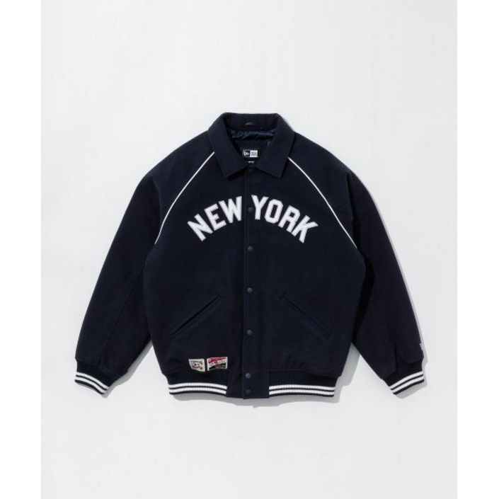 국내매장정품 뉴에라 점퍼 자켓 NEW ERA 뉴욕양키스 멜튼 스타디움 재킷 네이비 공용 뉴에라바람막이 방한 뉴에라여성 뉴에라점퍼 남자 봄
