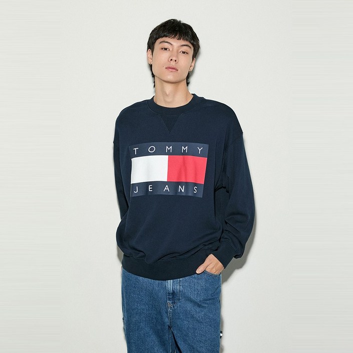 타미힐피거 릴렉스 빅플래그 스웨트셔츠 T32E6TTO10TMT2C1G