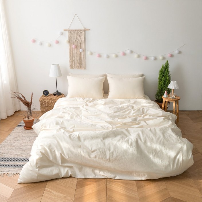 봄바람 순면 워싱 광목 이불커버