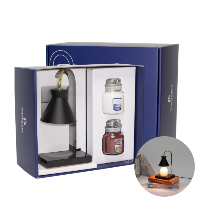 하모니캔들워머 라움 타이머 마블 대리석 미니 양키캔들 선물세트 4P 고급리본선물포장가능