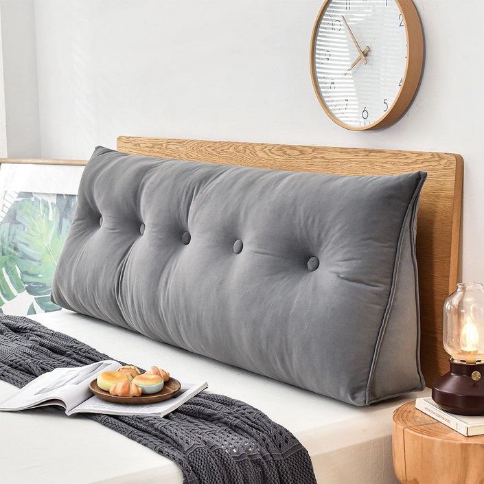 소하임 삼각 벨벳 헤드 쿠션, 그레이