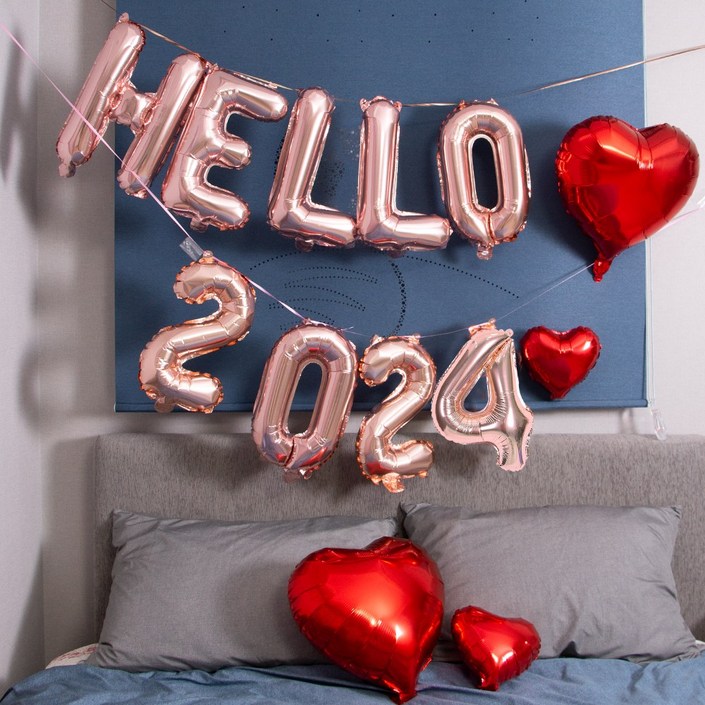 연말 파티 풍선 용품 세트 Good bye 2023 굿바이 헬로 2024 hello 풍선 장식 신년 새해 송년회 데코 연말 파티 풍선 용품 세트 Good bye 2023 굿바이 헬로 2024 hello 풍선 장식 신년 새해 송년회 데코