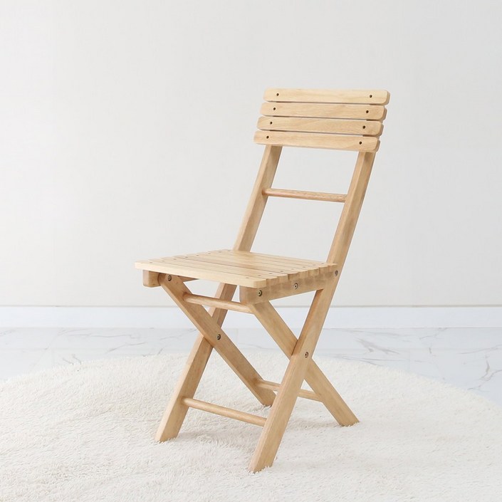 벤트리 원목 접이식 인테리어 카페 식탁 의자 2color 홈카페, 내추럴, 1개