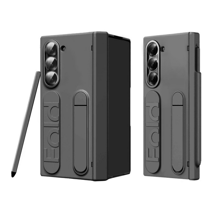 리네시 갤럭시 Z 폴드 슬림 힌지보호 풀커버 그립 스탠드 케이스 + S펜