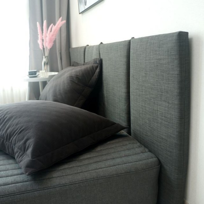 [천삼백케이] [데코코] 슬림 침대 헤드보드 6color - (슈퍼)싱글+솜, 차콜(사진촬영) 20221101