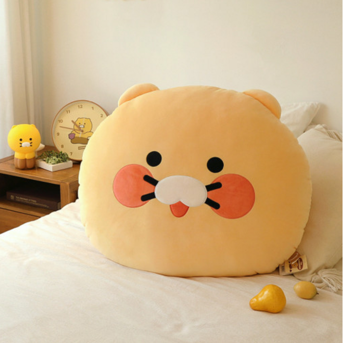 - 모찌원단 인형쿠션 춘식이 얼굴형태 카카오프렌즈 소파쿠션 대형쿠션