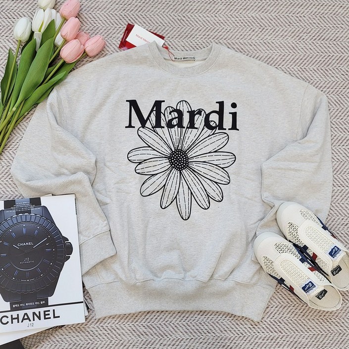 마르디메크르디 맨투맨꽃 플라워 스웻셔츠