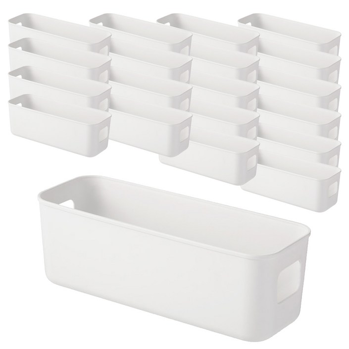 스톤락 다용도 기본 하프 트레이, 20개, 화이트