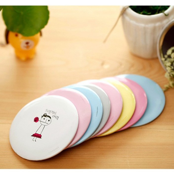 캐릭터 휴대용 원형 손거울