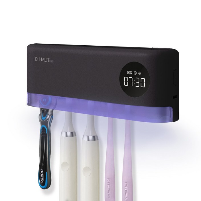 디하우트 자동 UV 무선 칫솔 살균기, DHTS001G, 블랙 디하우트 자동 UV 무선 칫솔 살균기, DHTS001G, 블랙