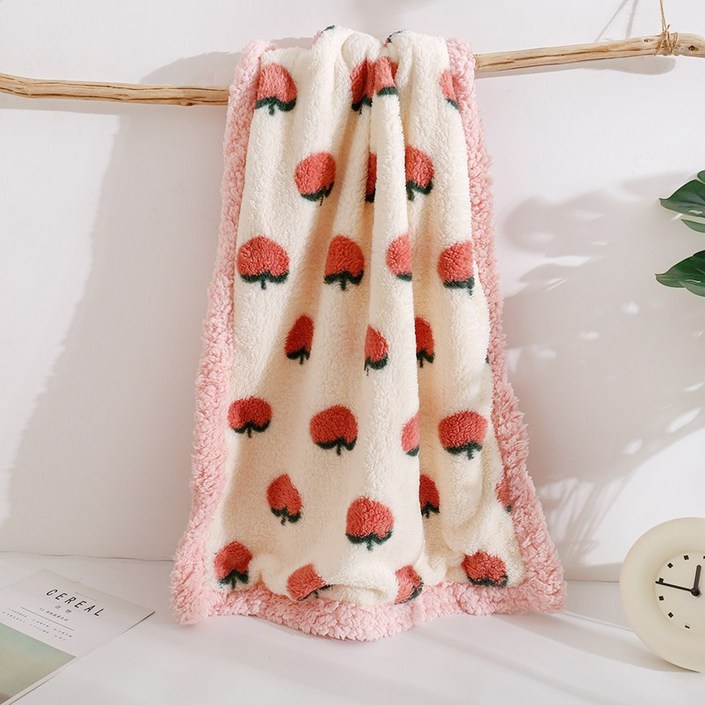 파스텔펫 반려동물 피치 극세사 담요