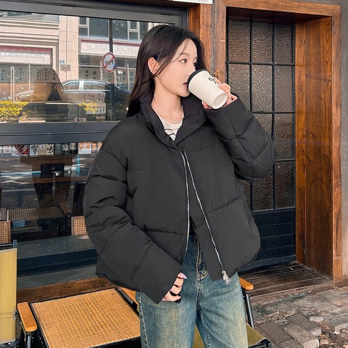 구스카 시크 투웨이 지퍼 패딩 레트로 시티룩 최적화 패딩