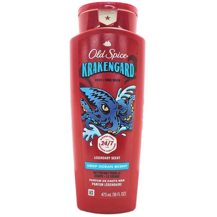 OLD SPICE 올드 스파이스 BODY WASH KRAKENGARD 16oz / 473ml 바디 워시 바디 소프 맨즈 향기 클라켄가드 OSS 일본어 표기 라벨 부착