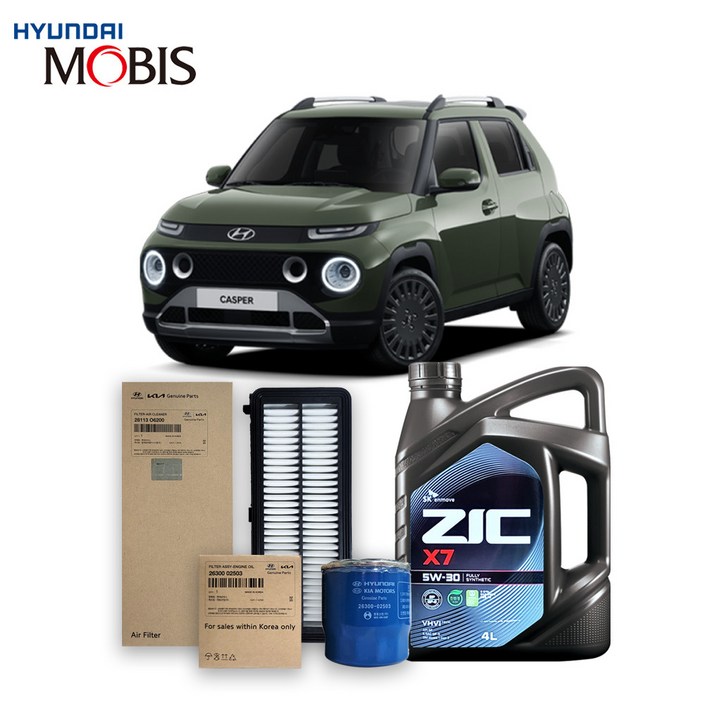 캐스퍼 2125년식 가솔린 터보 순정필터지크오일 5W30 3종, 1개