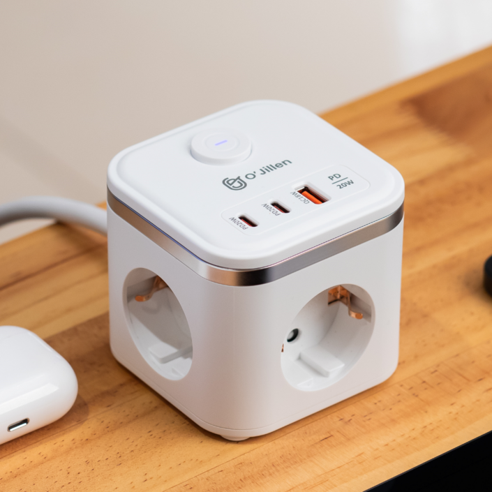오지렌 고속충전 고용량 큐브 멀티탭 1.8m, 1개, 화이트PD20W
