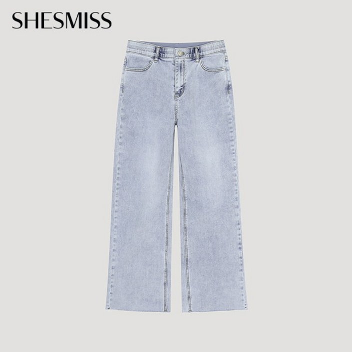 [쉬즈미스(SHESMISS)] [쉬즈미스] 컷팅 와이드 데님 팬츠_SSMSLO12050_L