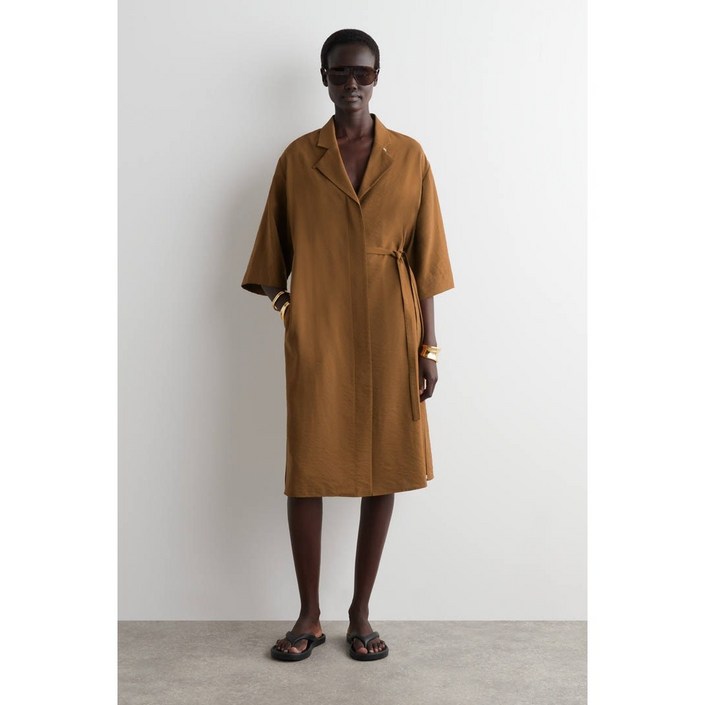 COS 코스브라운미디셔츠원피스