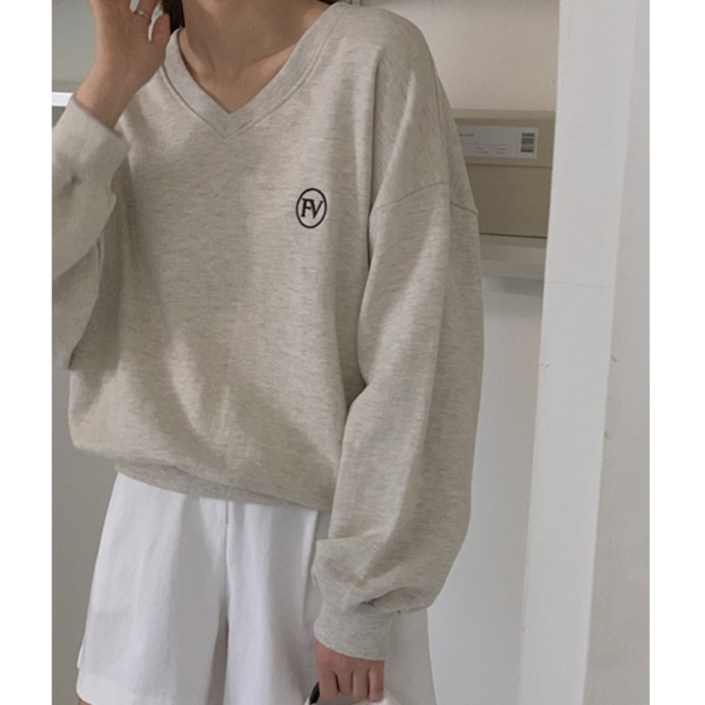 마이쏭 코코브이넥쭈리맨투맨 빅사이즈 데일리룩 신상 긴팔