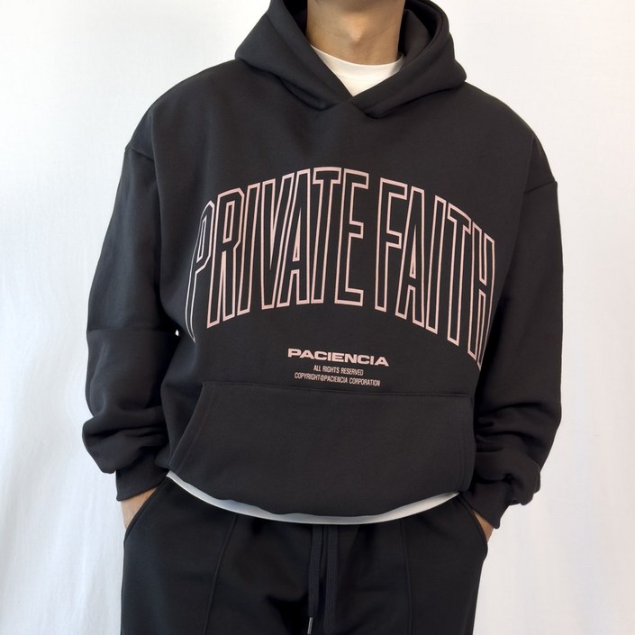 PACIENCIA FAITH 오버핏 후드 기모 PACIENCIA FAITH 오버핏 후드 기모