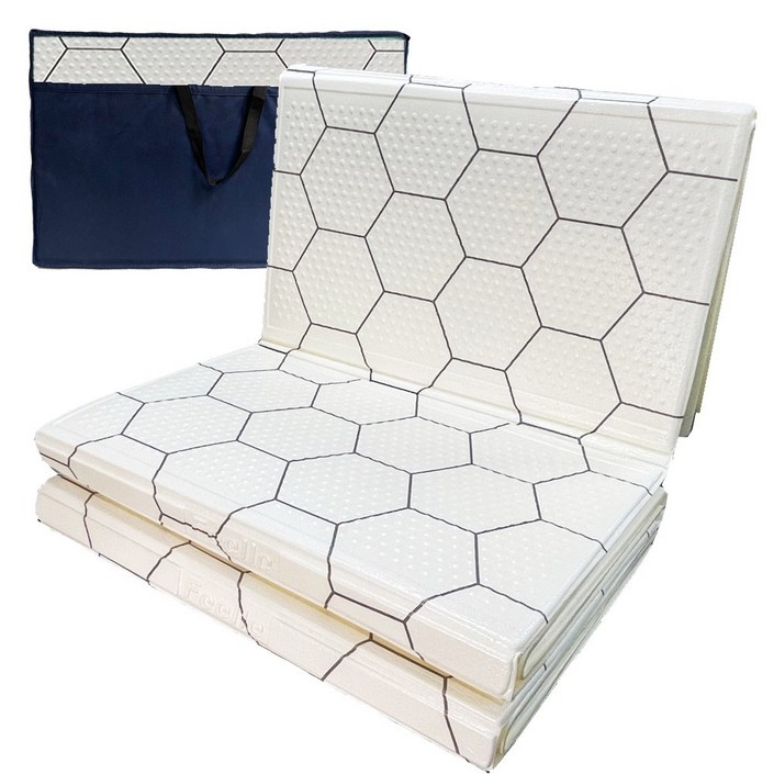 힐링캠프 3단 캠핑매트 특대형300×230 접이식 피크닉매트 돗자리, C.화이트