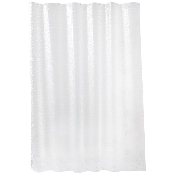 투데이리빙 페블 방수 샤워 커튼 곰팡이 방지 욕실 가림막 오염 방지 커튼봉 압축봉 무타공 봉세트 + 커튼링 12개 포함