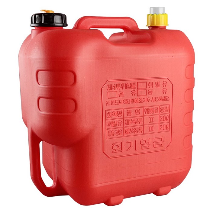 형창플라스틱 석유통 20L, 색상 4종, 가방자바라 20L 적색, 1개