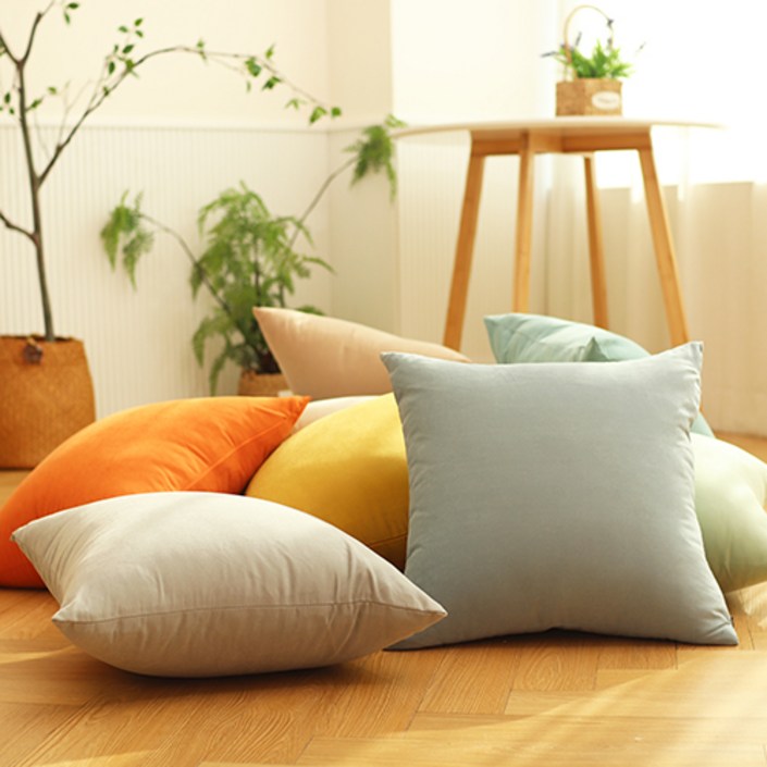 칼달비츠 극세사 무지 쇼파쿠션 커버 45×45