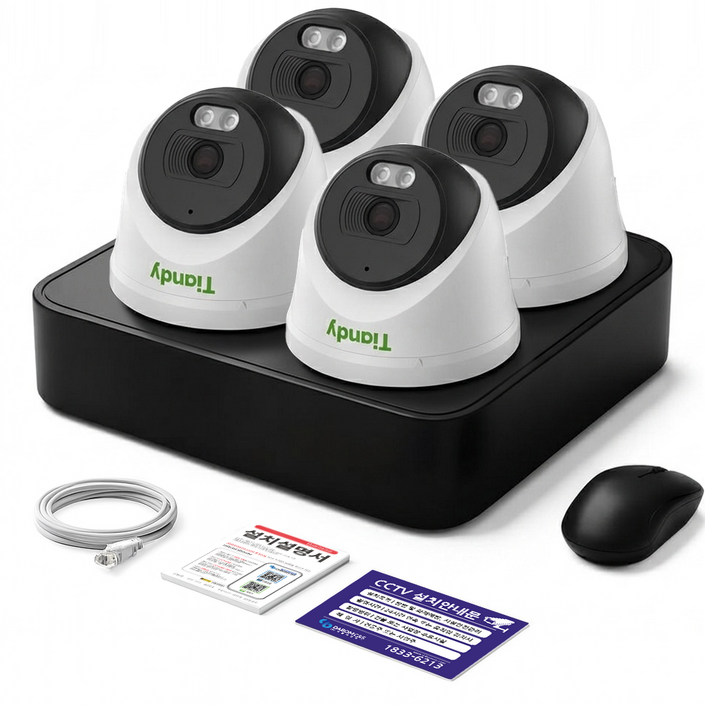 티앤디 AK 200만화소 IP CCTV 녹화기 세트 자가설치 방범용 실외용 실내용, 1개