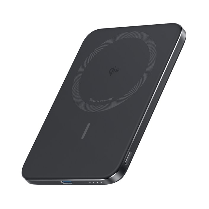 앤커 맥고 나노 파워뱅크 5000mAh 20W 슬림형 무선충전 보조배터리, 블랙, A1665