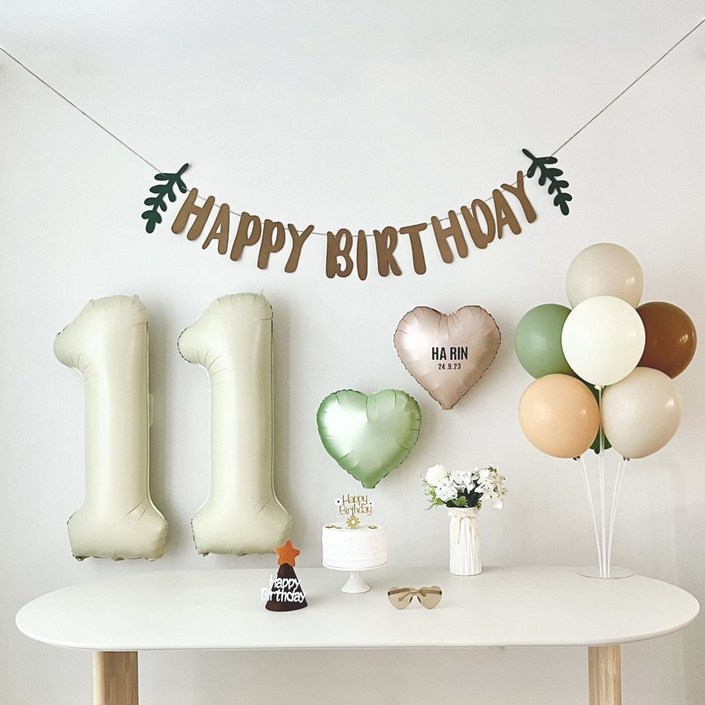 연지마켓 생일 파티 풍선 용품 세트 가랜드 숫자 이름 레터링 포함, 1세트 연지마켓 생일 파티 풍선 용품 세트 가랜드 숫자 이름 레터링 포함, 1세트
