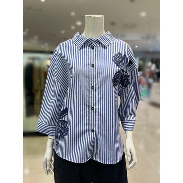 요하넥스 JH. 플라워 프린트 스트라이프 셔츠 Z4C9B1071