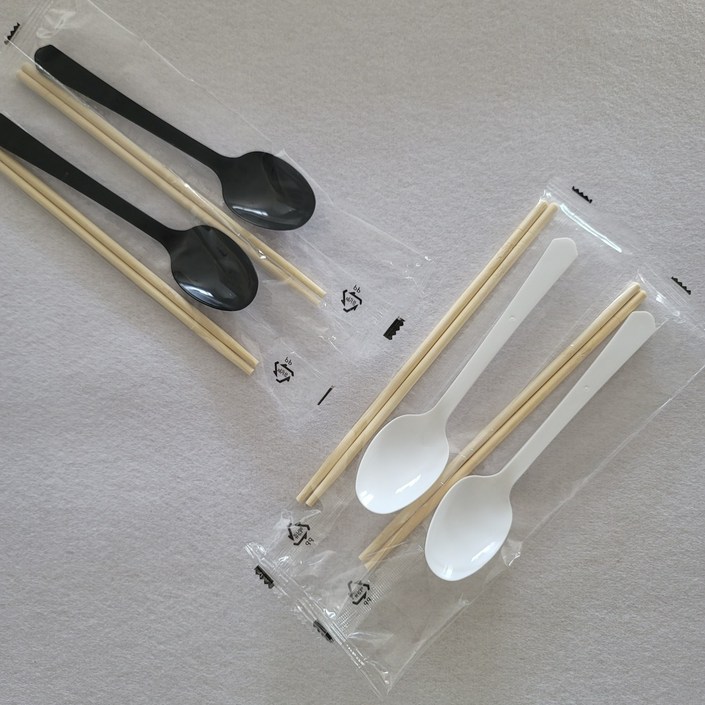 당일발송도토리팩 일회용 수저세트 튼튼한 일회용 수저세트 숟가락 신재료 국내제작 및 포장, 1세트, 500개