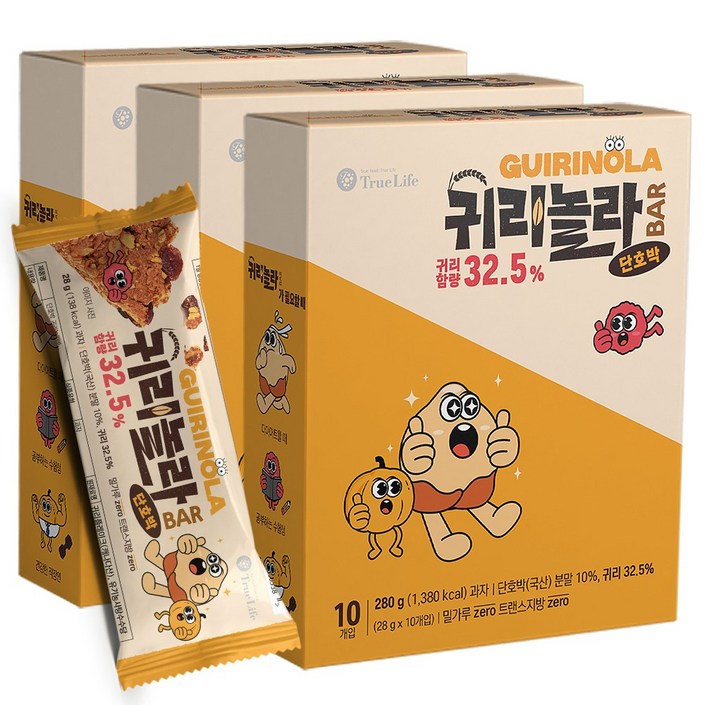 수제 영양간식 단호박 귀리놀라바 크런치바 단백질바 28g, 28g, 30개