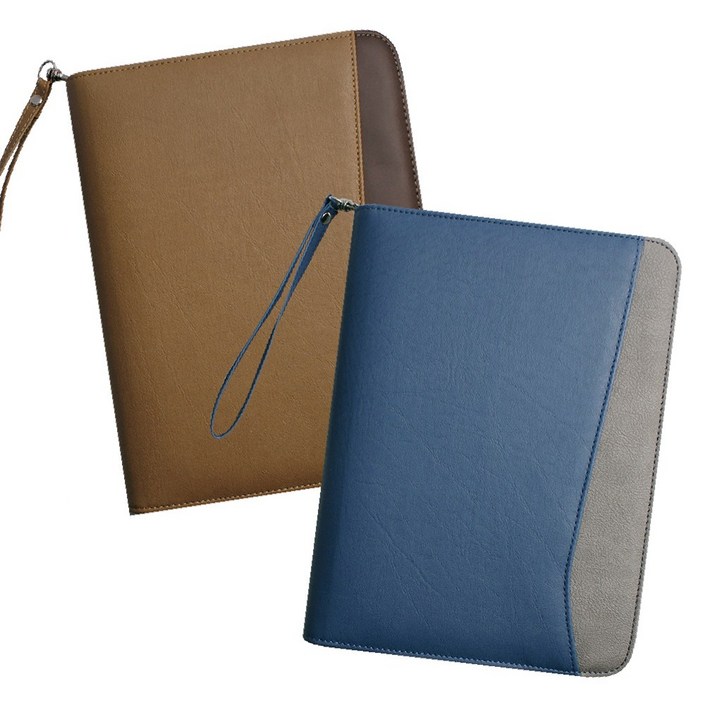 탑스 지퍼 다이어리 시스템 6공 바인더 25절 19x24.5cm 인조가죽 PU원단 합성피혁