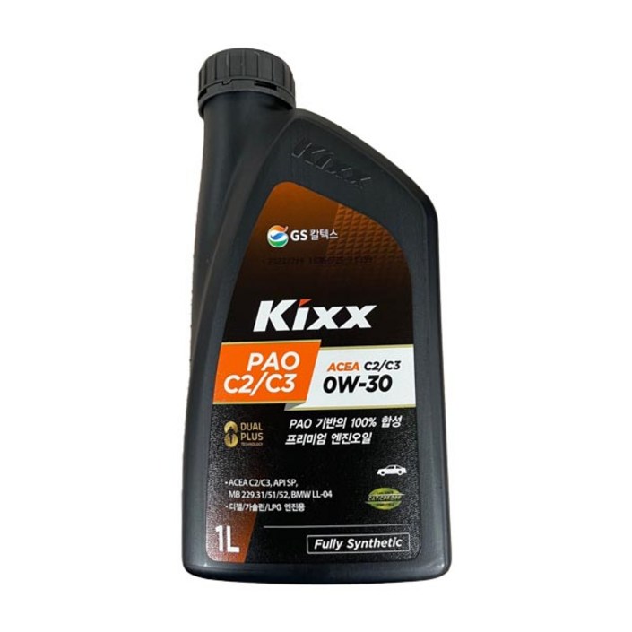 KIXX PAO C2 C3 0W30 1L 합성엔진오일 KIXX PAO C2 C3 0W30 1L 합성엔진오일