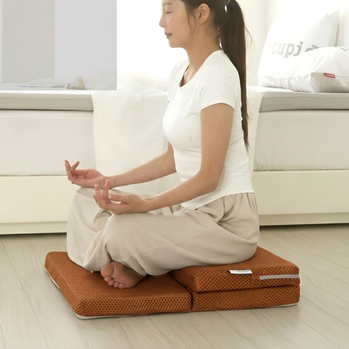 템플인 프리미엄 명상 방석 기도 좌식 절 좌복 108배 접이식 대방석