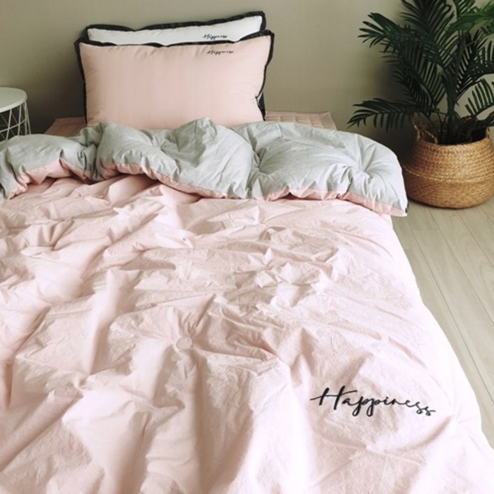 레오나 바스락 먼지없는 호텔이불 간절기 고밀도 워싱 면 싱글이불 패드 침구 세탁망 증정