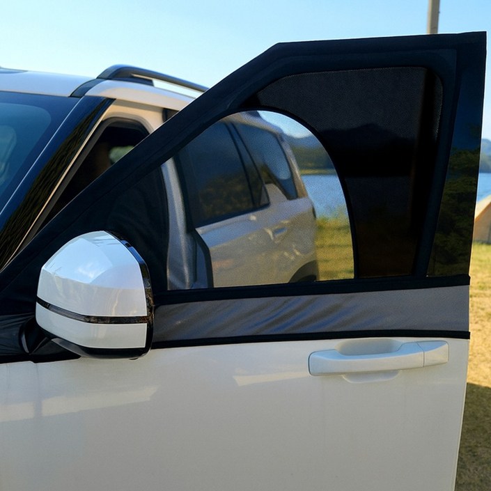 투가드 싼타페 MX5 고탄성 차박 모기장 앞 뒤 창문 세트 지퍼형 사계절 암막 햇빛가리개 방충망 00828