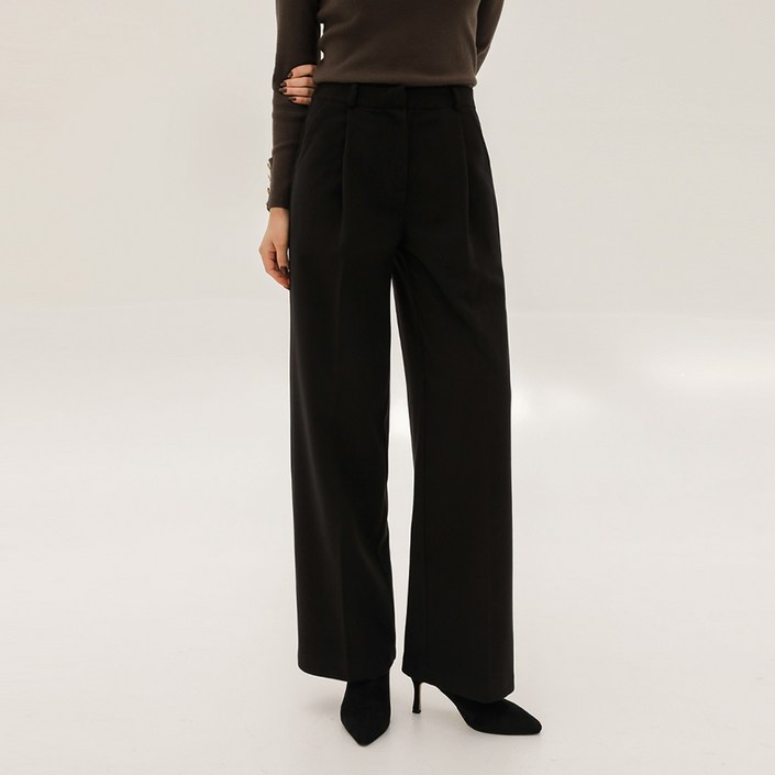 프레스핀턱슬랙스