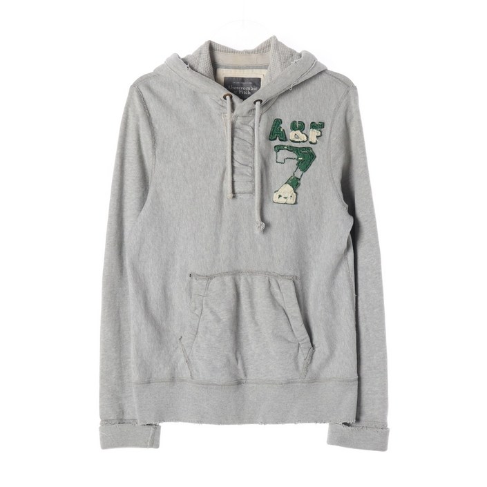 ABERCROMBIEFITCH 아베크롬비앤피치 AF 패치 그레이 후드 WOMANM