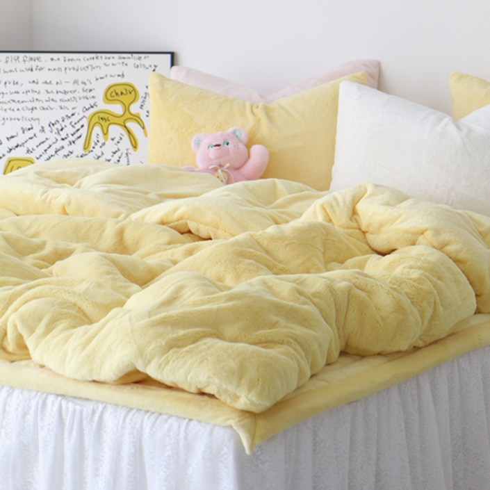 베이직톤 국내산 노스베어 극세사 이불세트 프리미엄 라셀 10mm 겨울이불