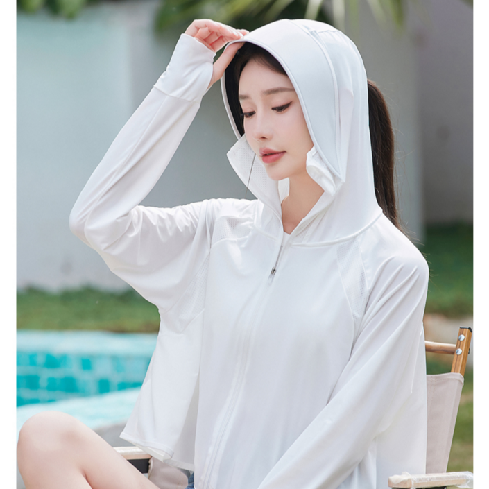 체크트리Tree 여성 자외선차단 올인원 쿨링 후드집업 프리미엄 드라이쿨 크롭쟈켓